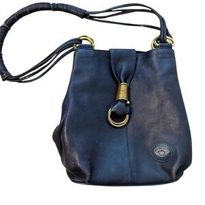 Henry’s Original Leather navy vintage bucket good embellish GVC leather bag Bag